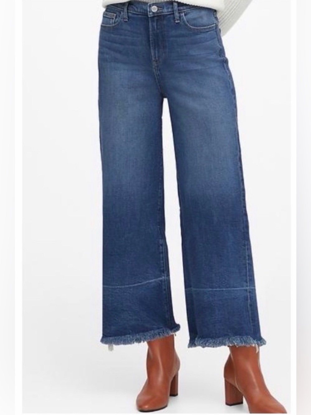 Banana Republic High Rise Wide Leg Crop Jean Size 30-Long